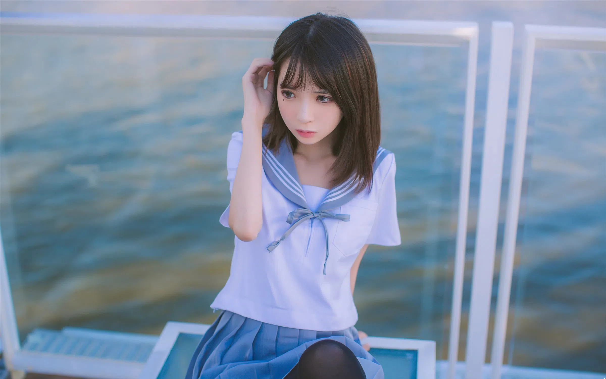 疯猫ss – 海边 [15P-4.4 MB]